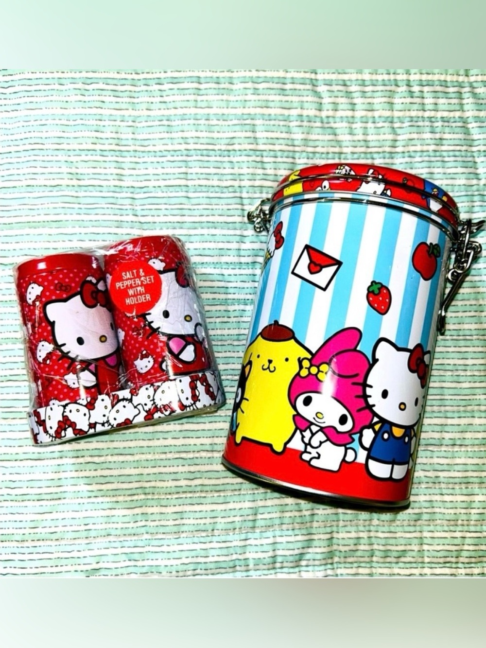 Hello Kitty Red Canister / S&P Shaker Set